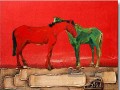 Pferd auf dicken Farben deko ORIGINALE